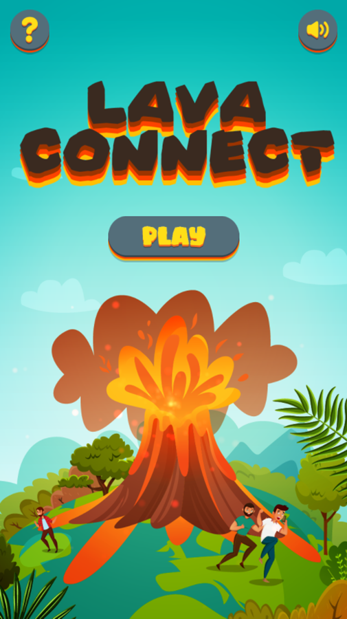 Lava Connect Game Welcome Screen Screenshot.