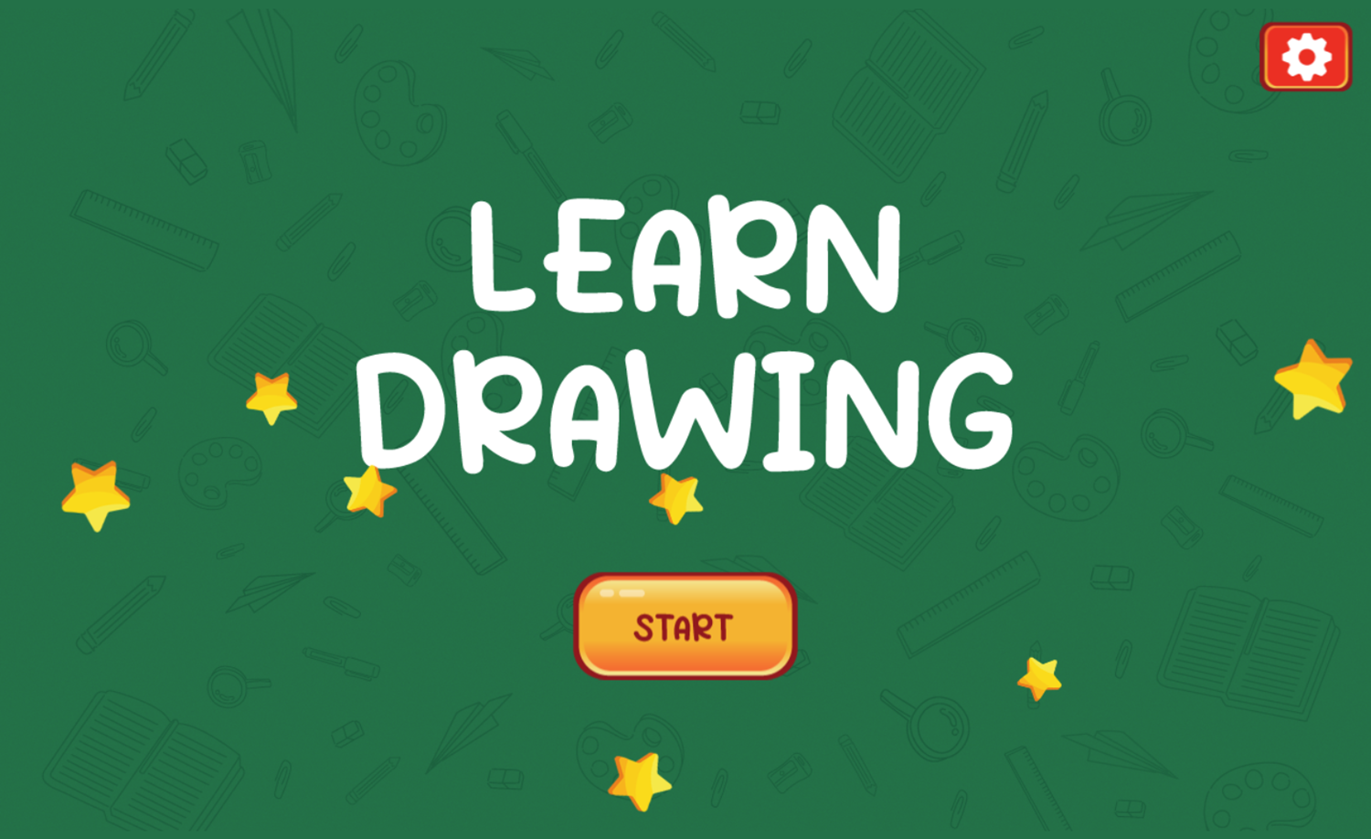 Learn Drawing Game Welcome Screen Screenshot.