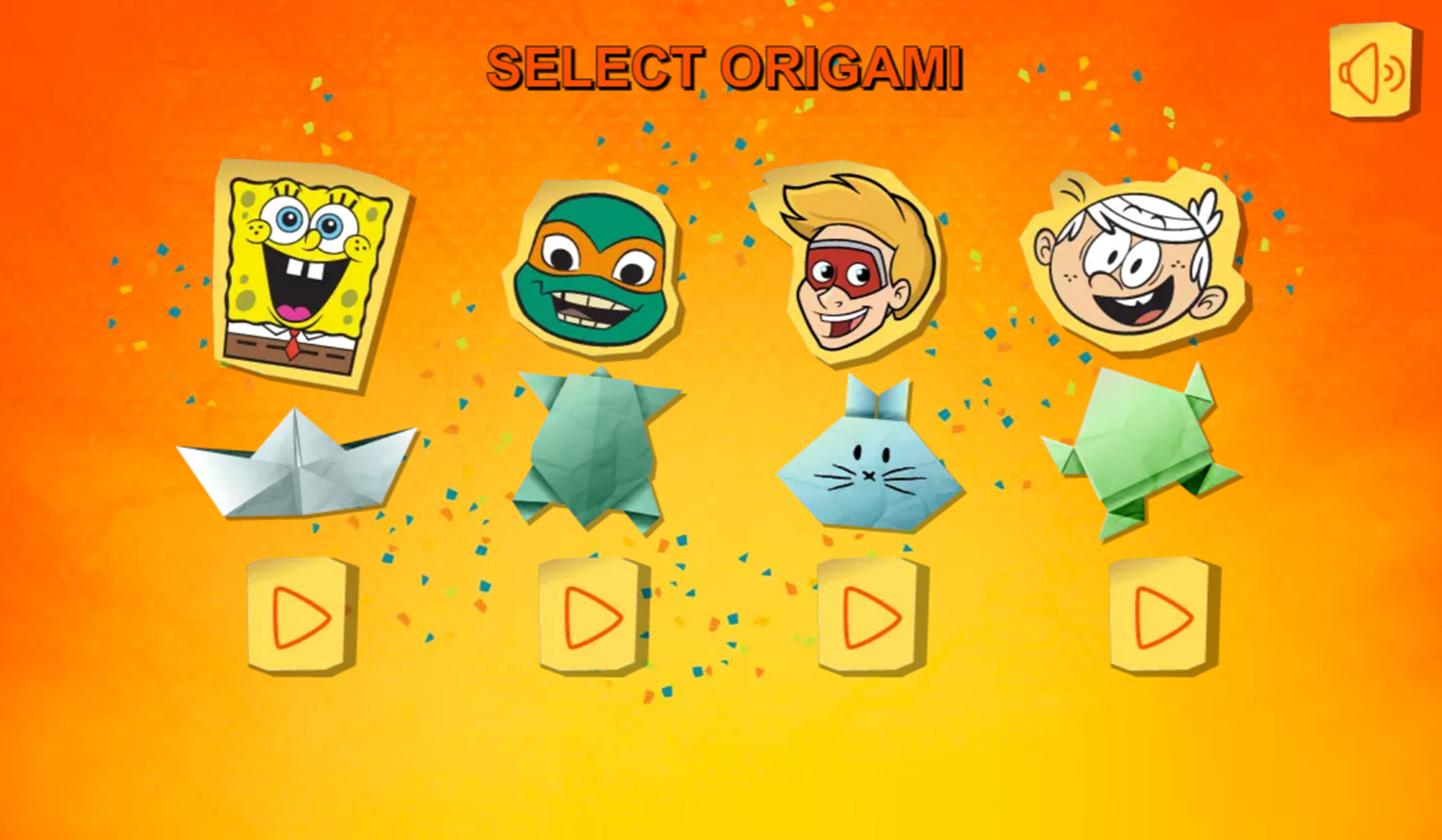 Learn Origami Game Select Origami Screenshot.