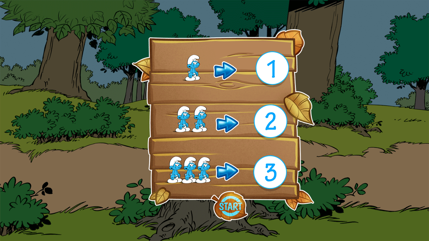 Learn With the Smurfs Counting Game How To Play Screenshot.