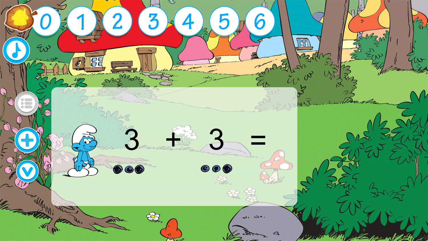 Learn With the Smurfs Math Game How To Play Screenshot.