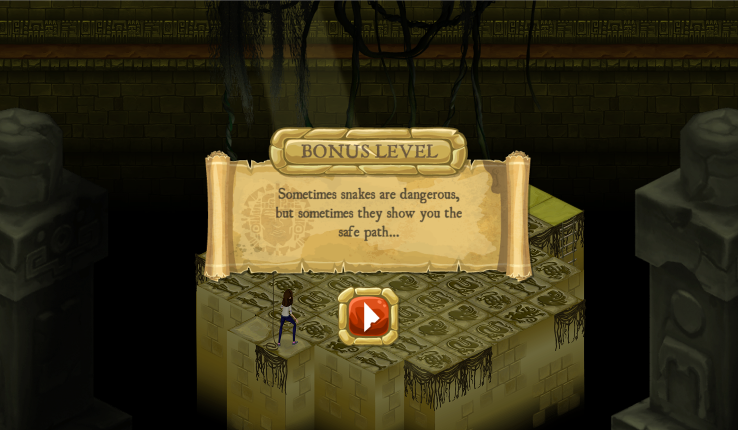 Legends of the Hidden Temple Unlock the Past Game Bonus Level Screenshot.