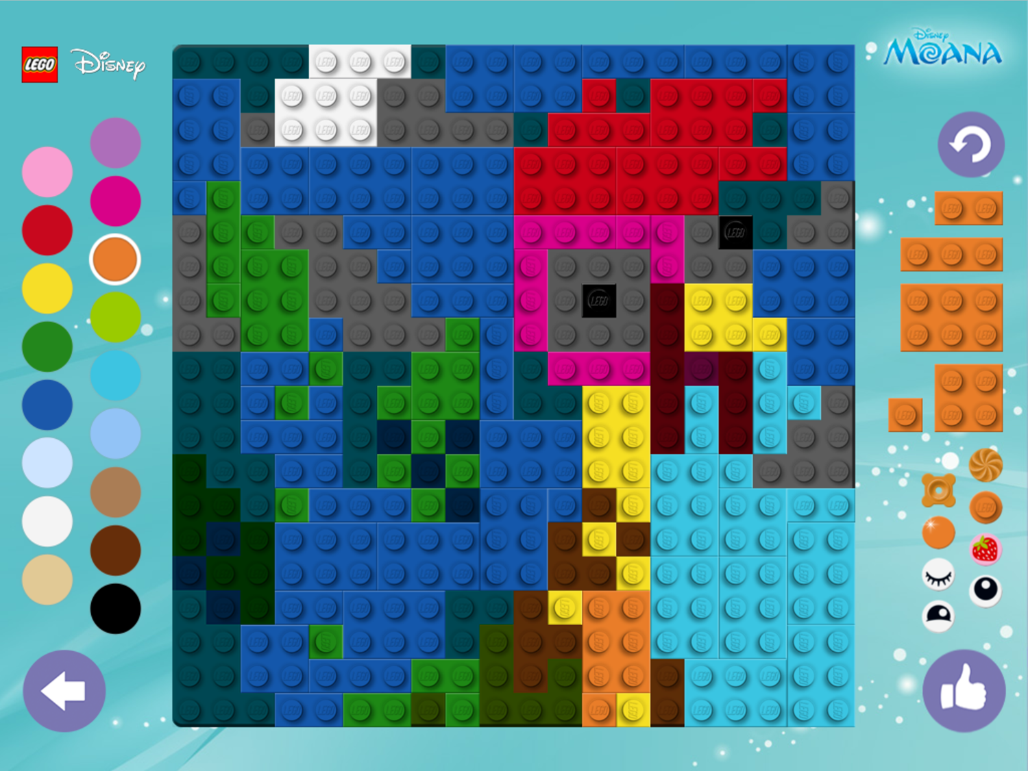 LEGO Disney Brixel Art Game Screenshot.