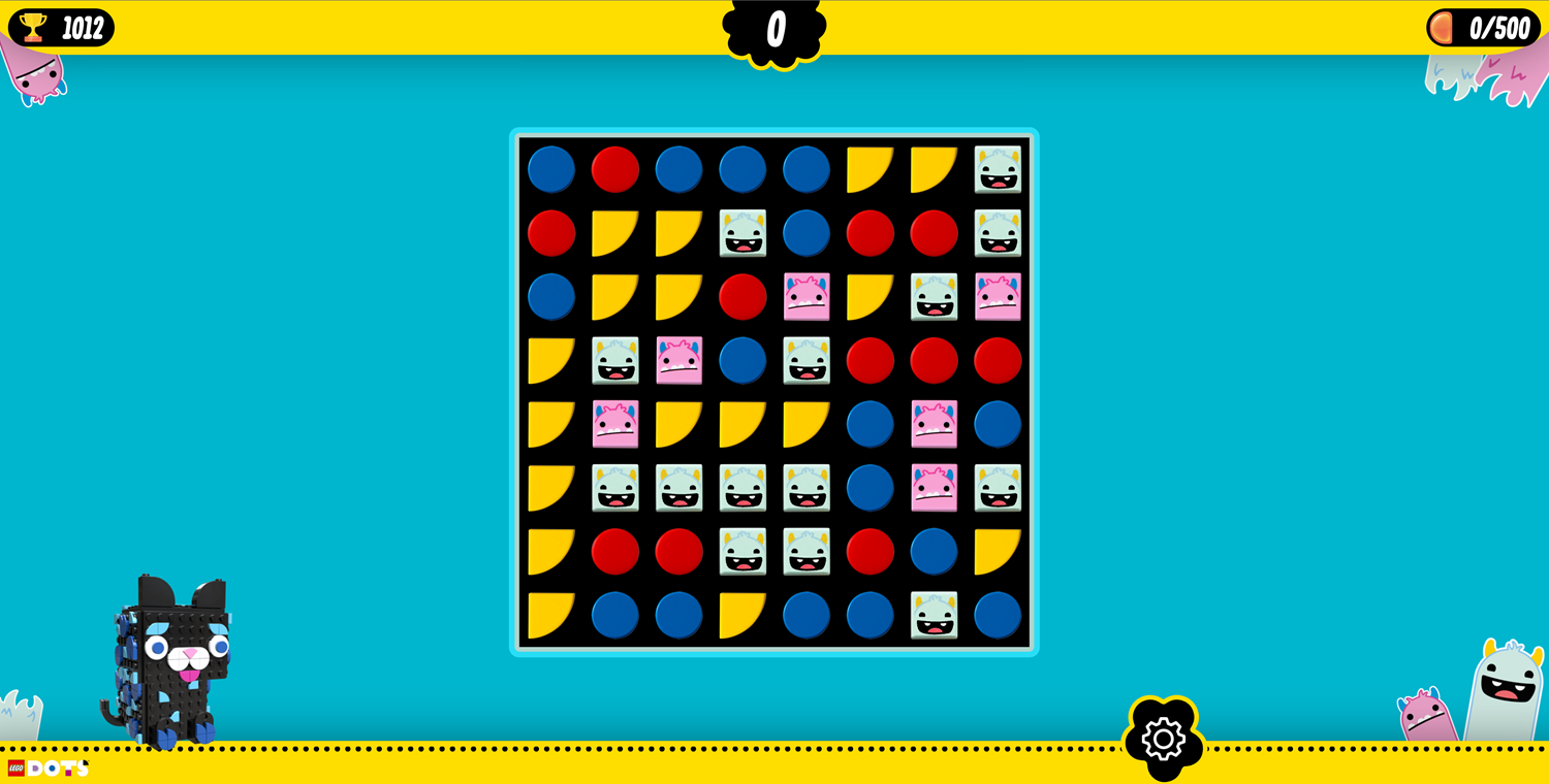 LEGO Funky Dots Game Monster Level Screenshot.
