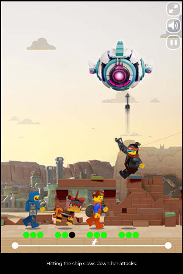 LEGO Movie 2 General Mayhem Attacks Game Hitting Ship Instructions Screenshot.