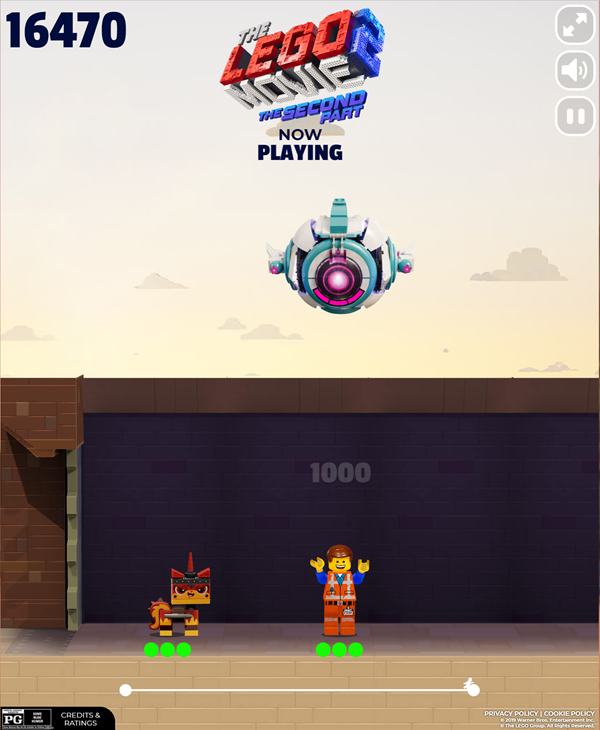 LEGO Movie 2 General Mayhem Attacks Game Level Beat Screen Screenshot.