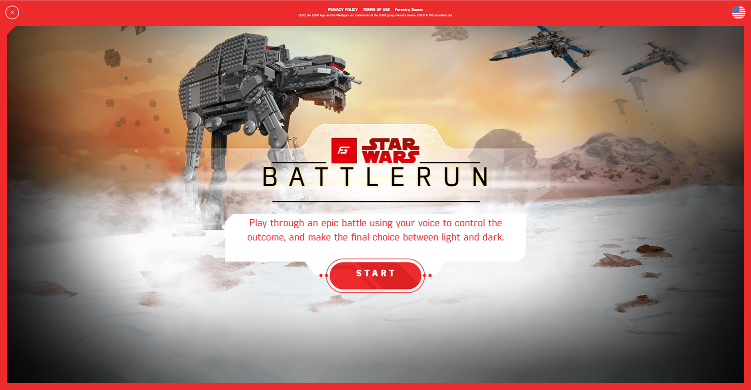Star Wars Battlerun Welcome Screen Screenshot.