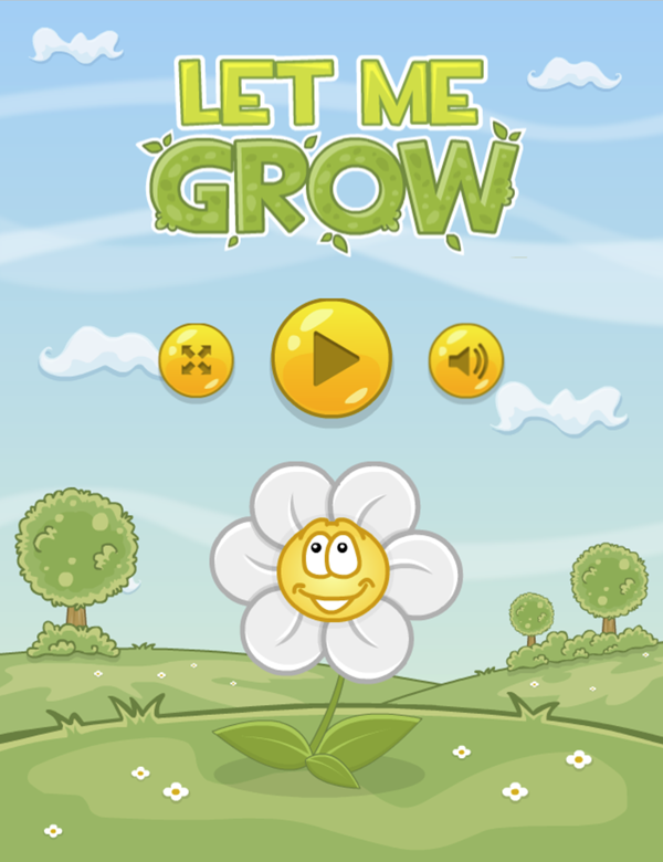 Let Me Grow Game Welcome Screen Screenshot.