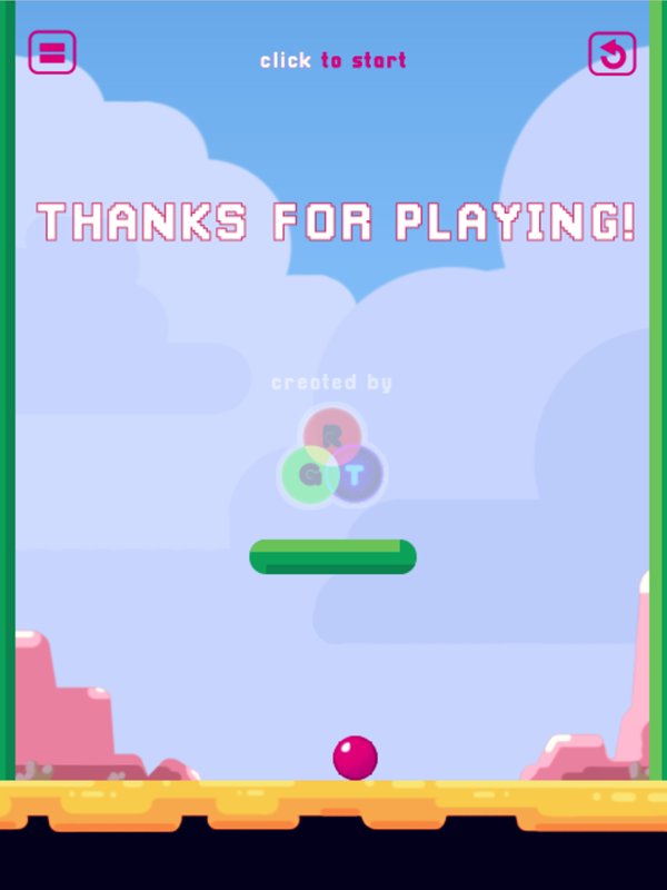 Let's Bounce Game Beat Screen Screenshot.