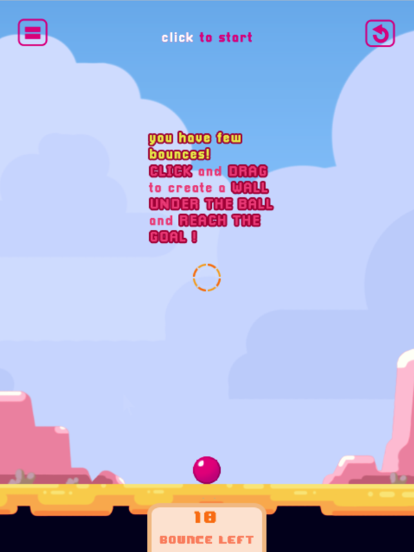 Let's Bounce Game Instructions Screenshot.