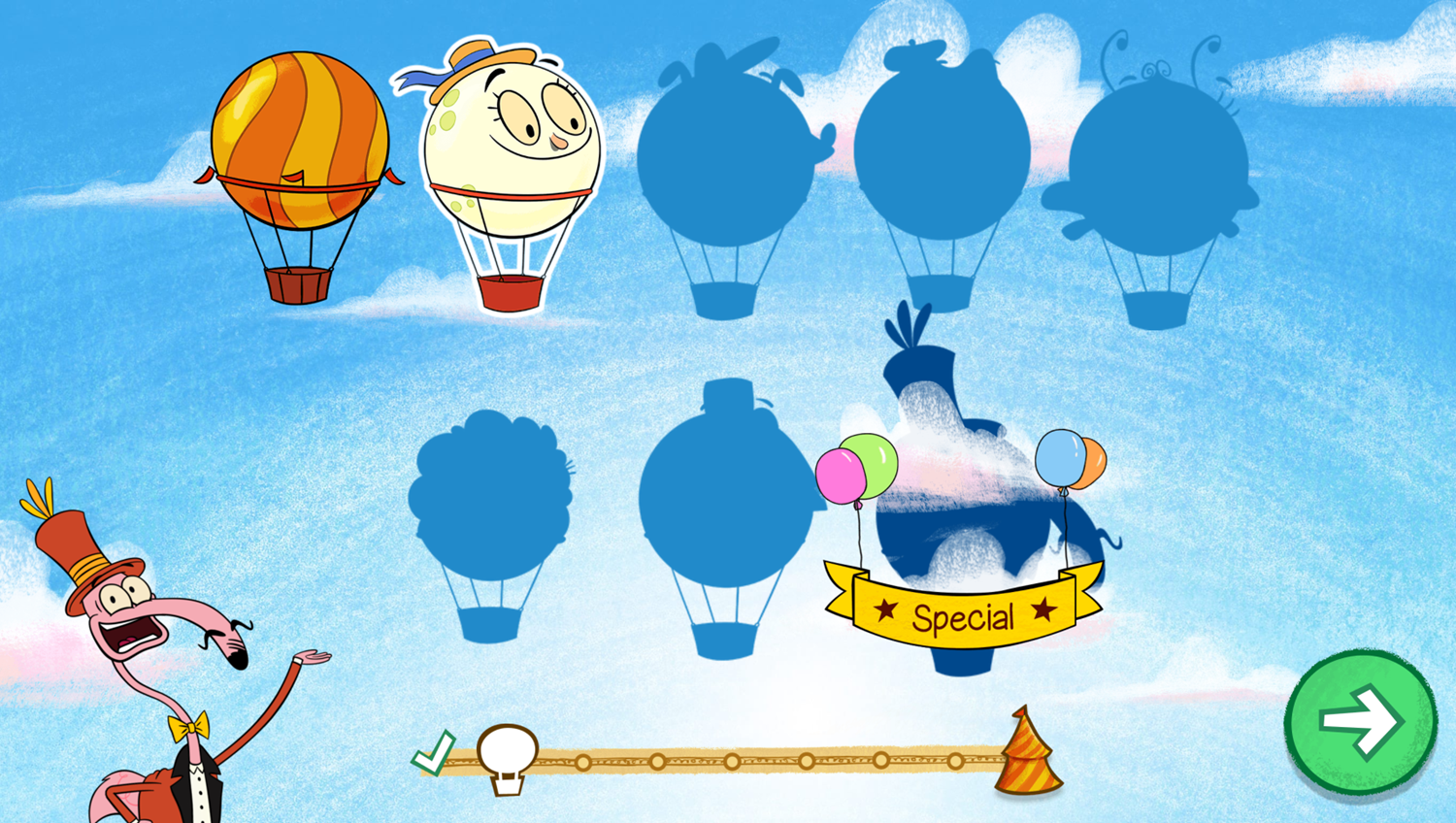 Let's Go Luna Fabuloso's Fantastic Flight Game Unlock Balloon Screenshot.