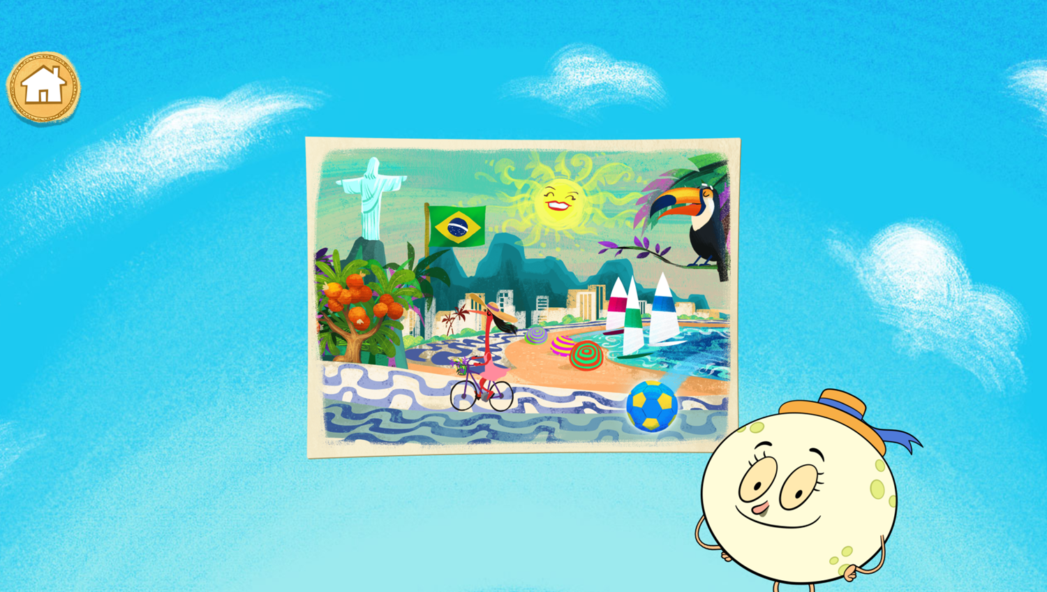 Let's Go Luna Luna's Postcards Around the World Game Stage Complete Screenshot.