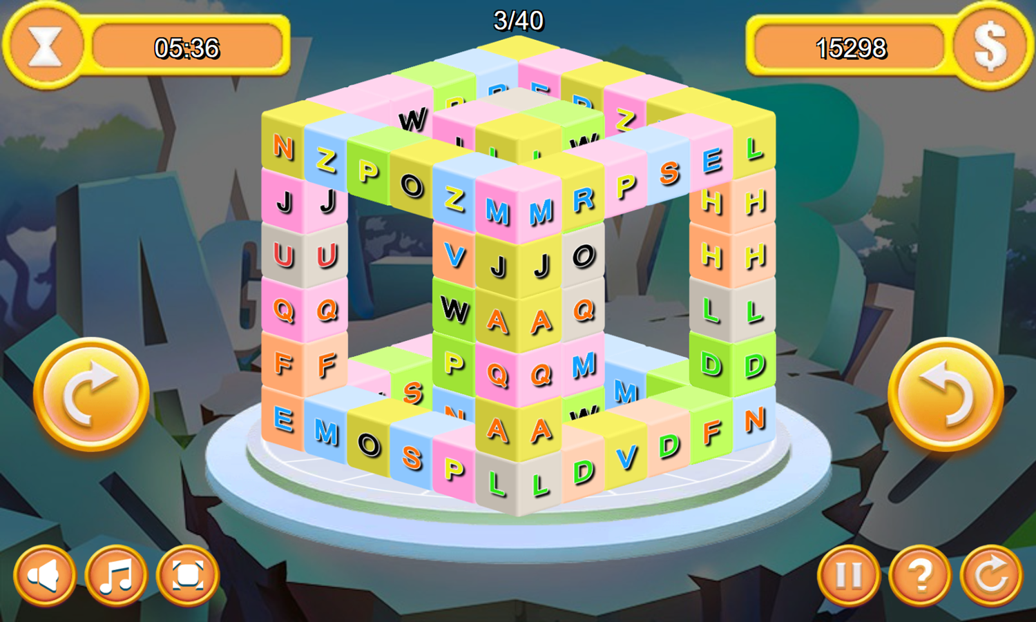 Letter Dimensions Game Next Level Screenshot.