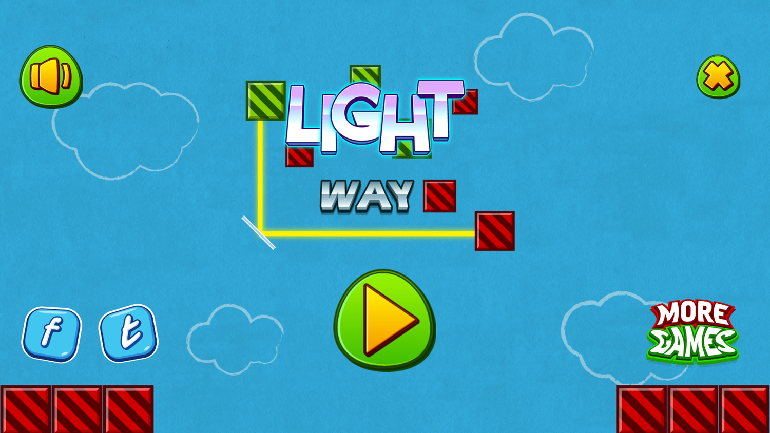 Light Way Game Welcome Screen Screenshot.