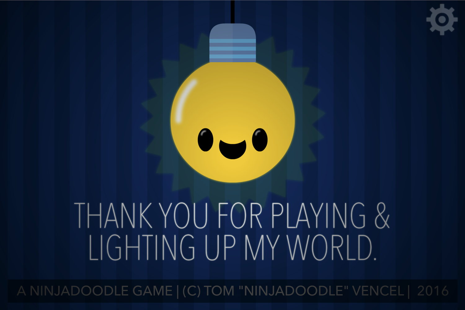 Lightybulb Game Beat Screen Screenshot.