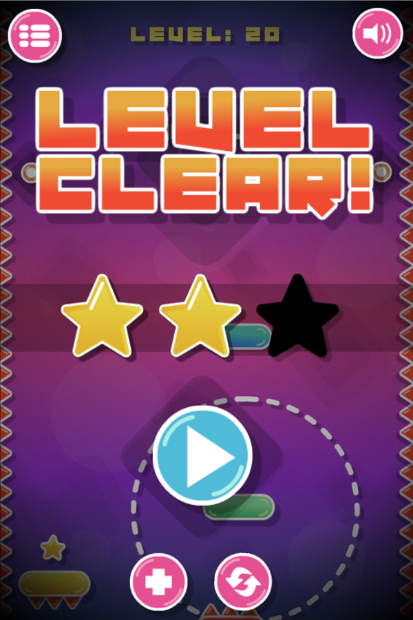 Line Climber Game Level Clear Screen Screenshot.