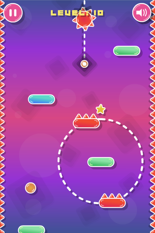 Line Climber Game Spiked Ball Screenshot.