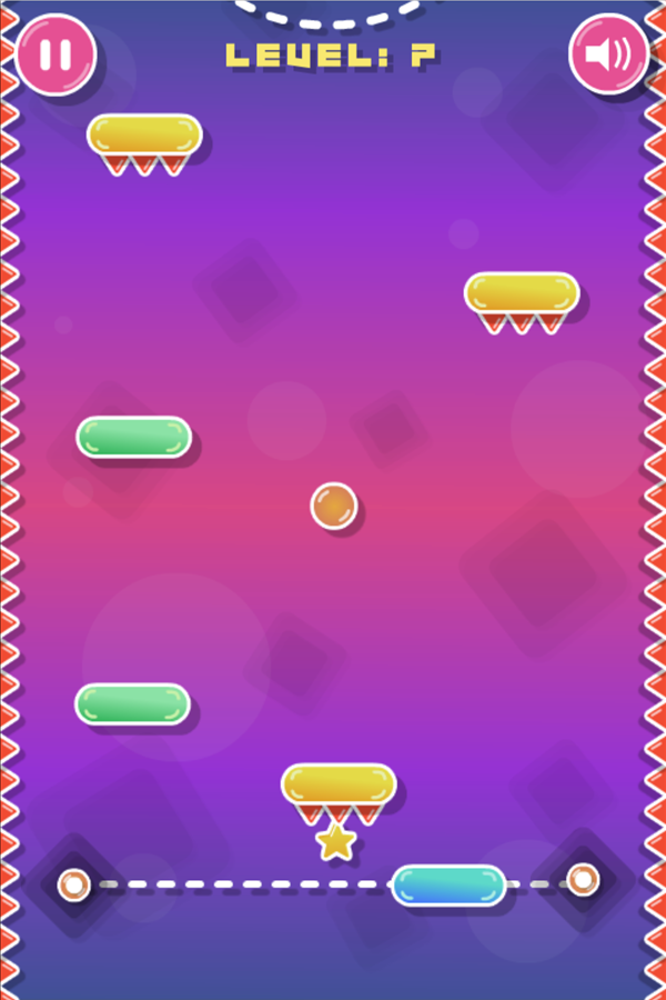 Line Climber Game Yellow Platforms Screenshot.