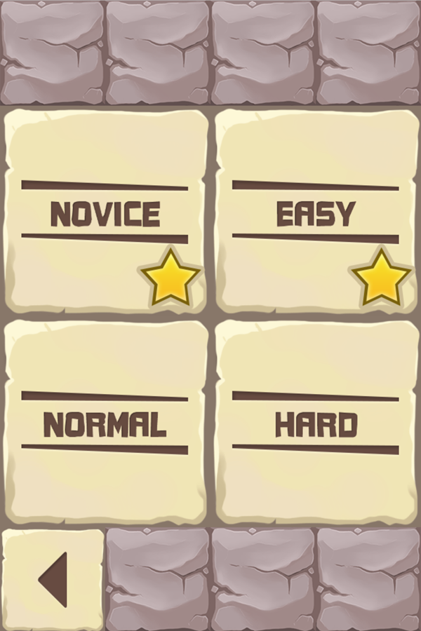 Lineum Game Difficulty Select Screen Screenshot.