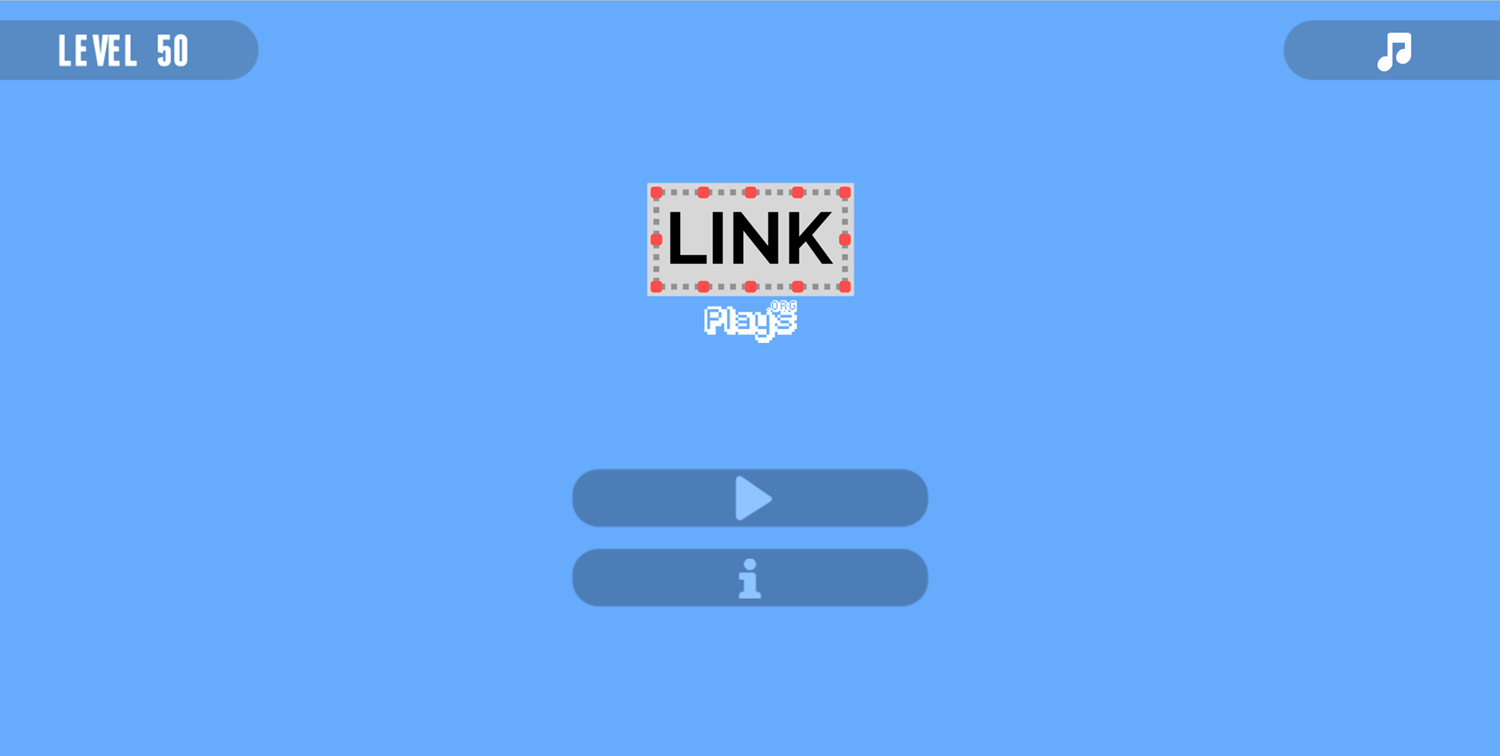 Link Game Welcome Screen Screenshot.