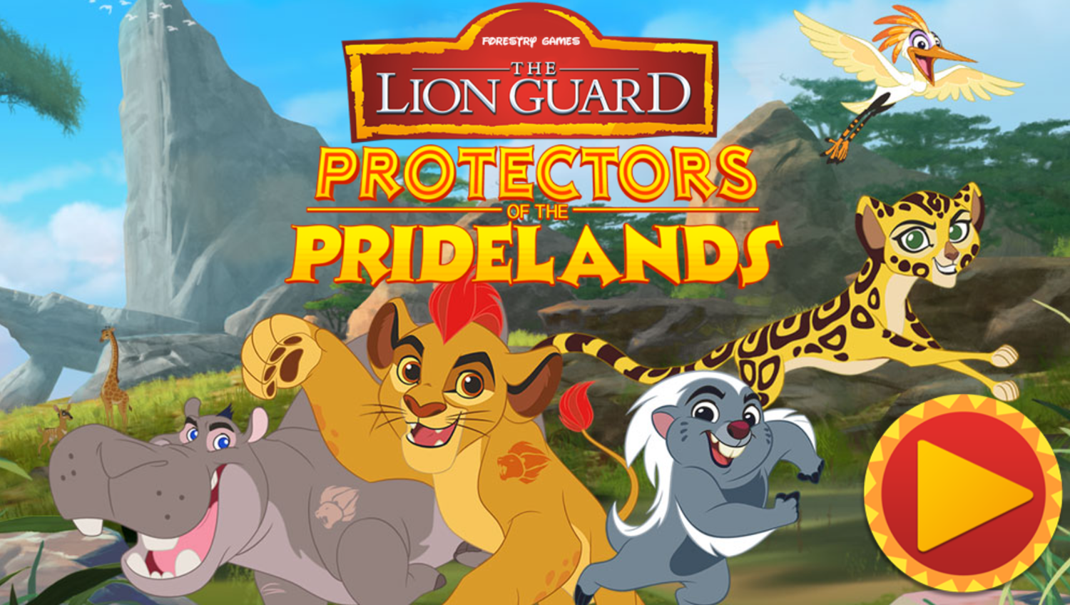 Lion Guard Protectors of the Pridelands Game Welcome Screen Screenshot.