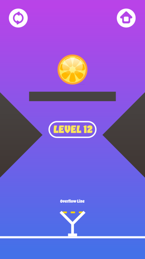 Liquid Orange Game Level 12 Screenshot.