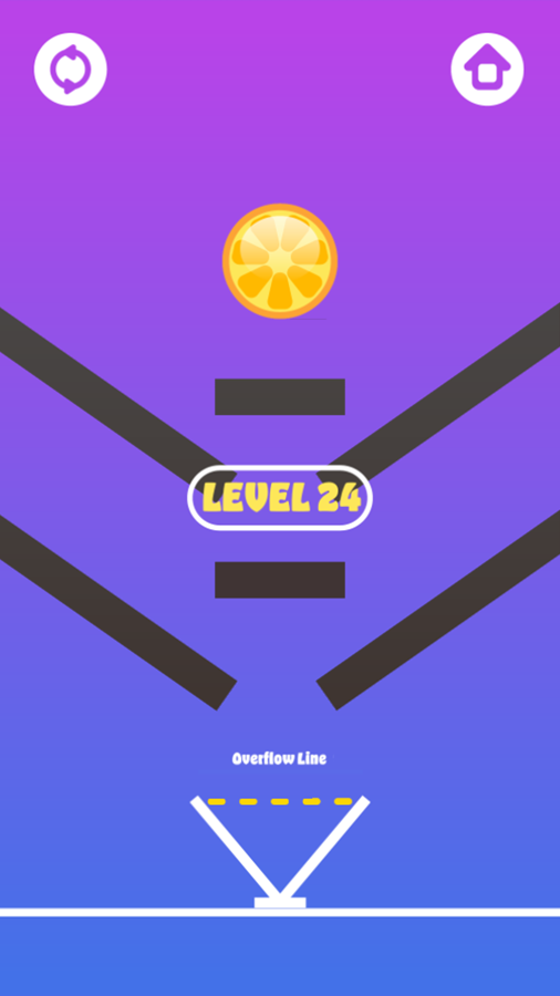 Liquid Orange Game Level 24 Screenshot.