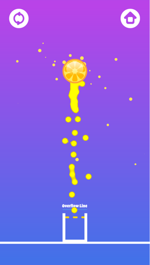 Liquid Orange Game Level Play Screenshot.