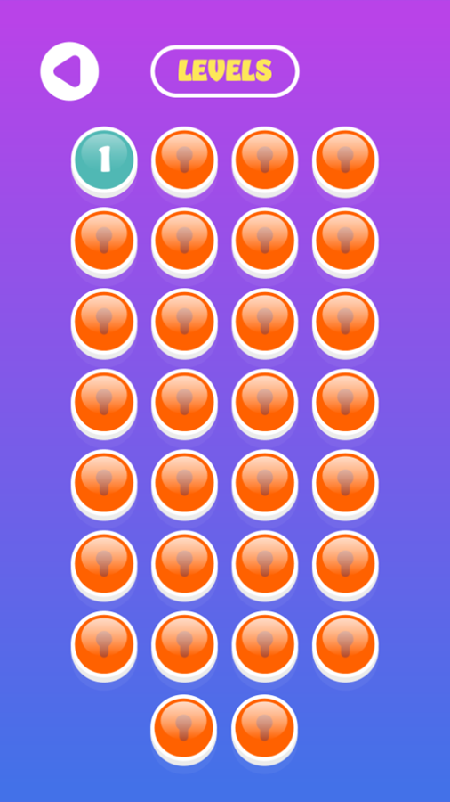 Liquid Orange Game Level Select Screenshot.