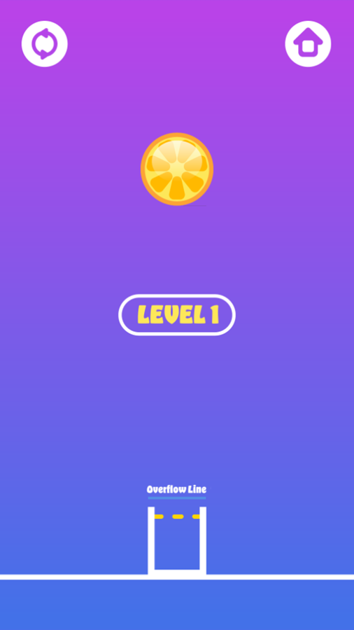 Liquid Orange Game Level Start Screenshot.