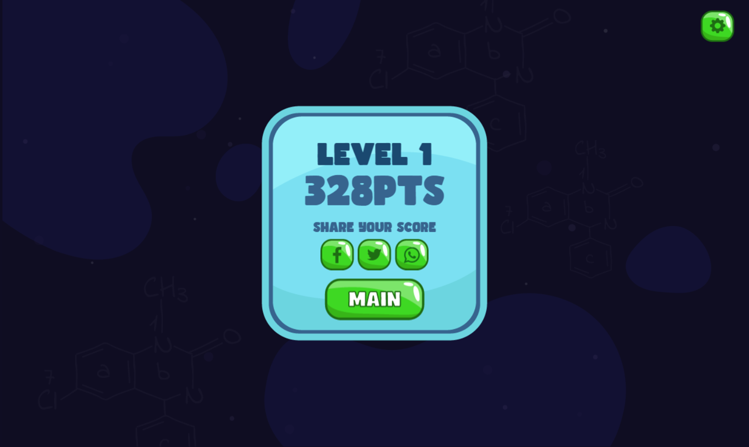 Liquid Sort Game Level Score Screen Screenshot.