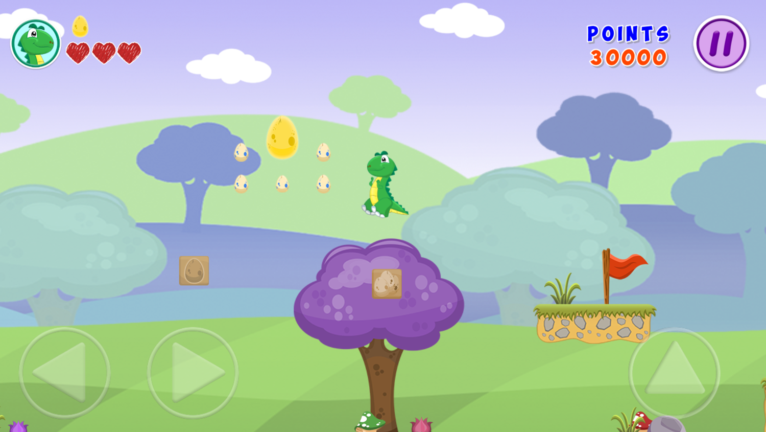 Little Dino Adventure Game Level Progress Screenshot.