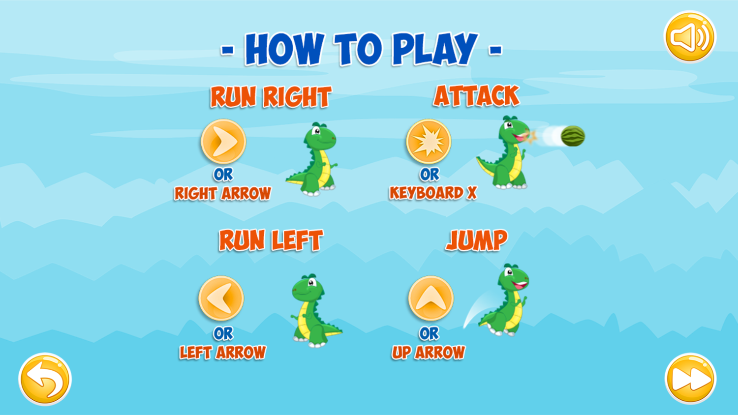 Little Dino Adventure Returns Game How To Play Screenshot.