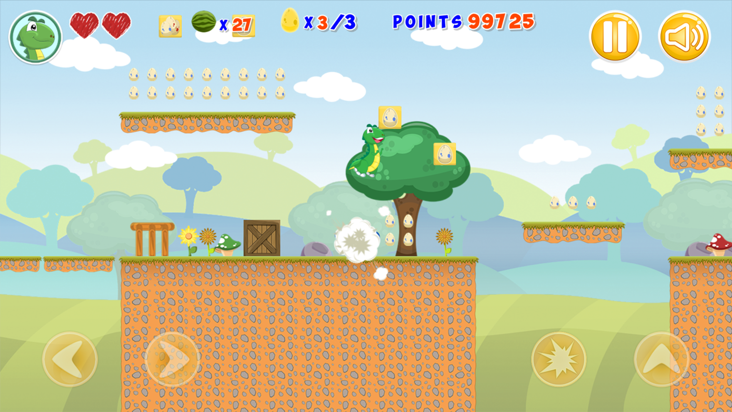 Little Dino Adventure Returns Game Level Play Screenshot.