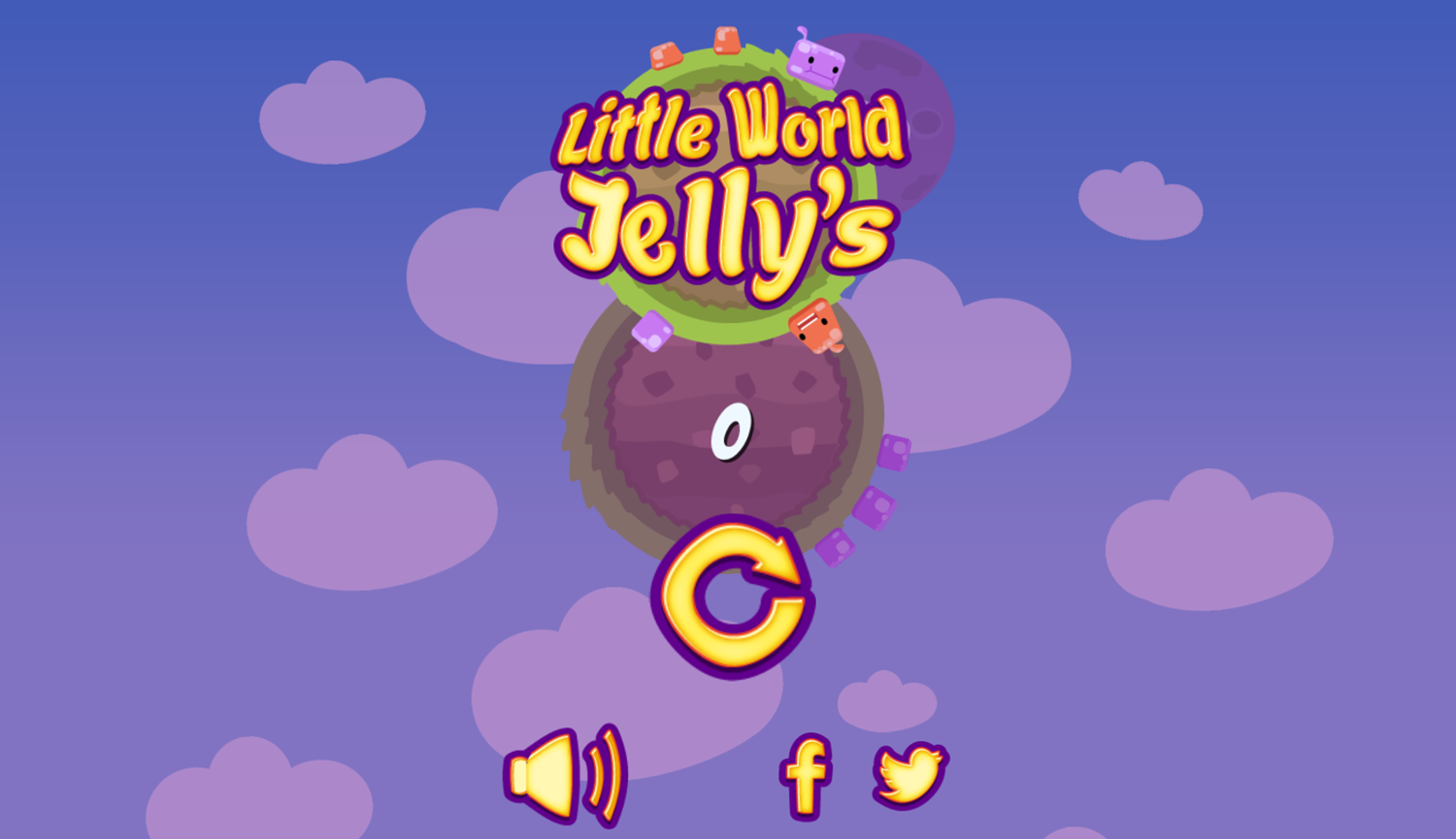 Little World Jelly's Game Welcome Screen Screenshot.