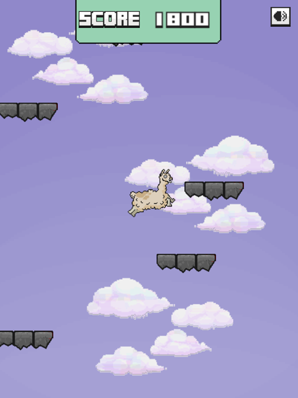 Llama Leap Game Begin Screenshot.