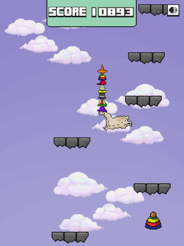 Llama Leap Game Play Screenshot.