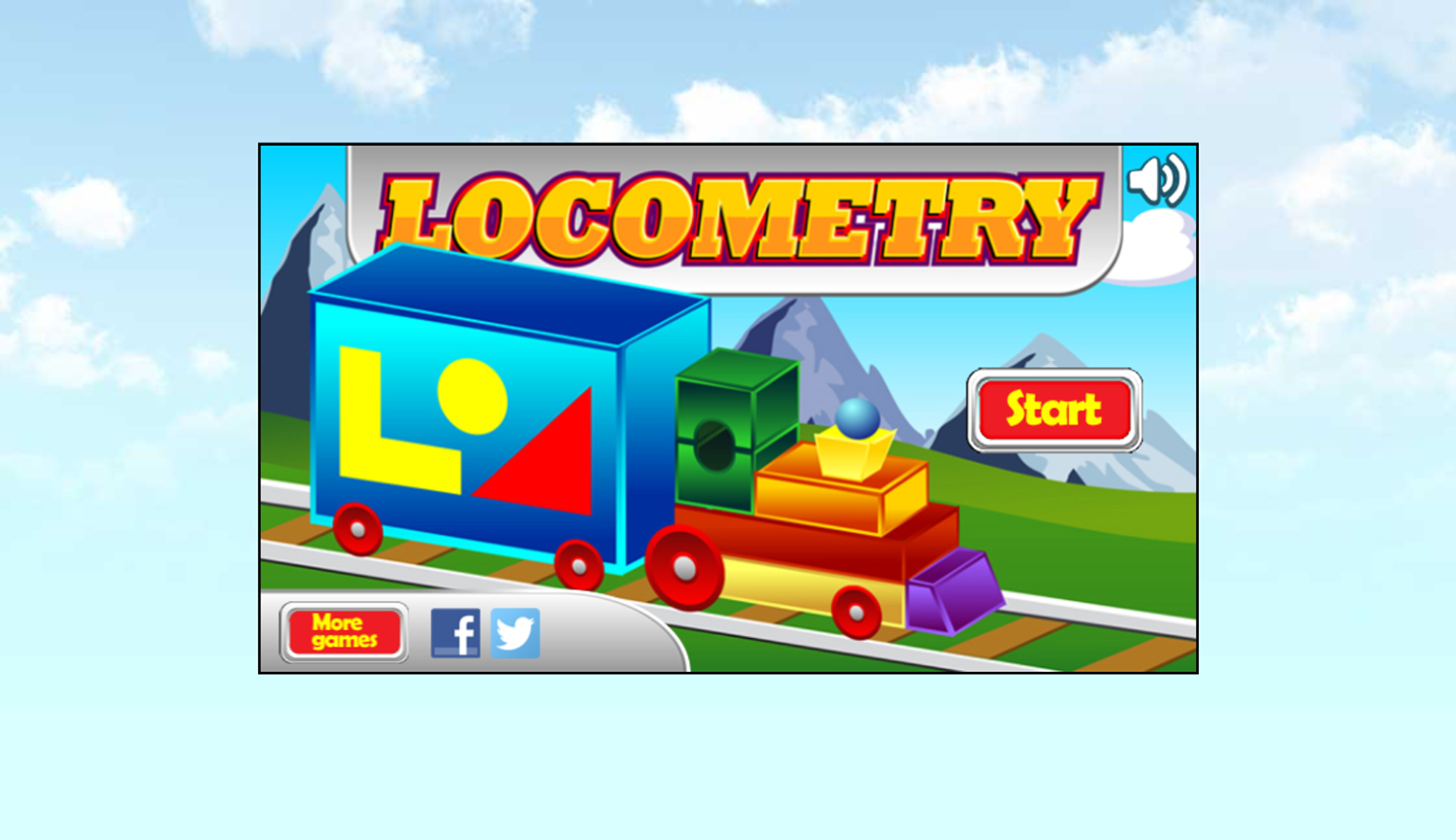 Locometry Game Welcome Screen Screenshot.