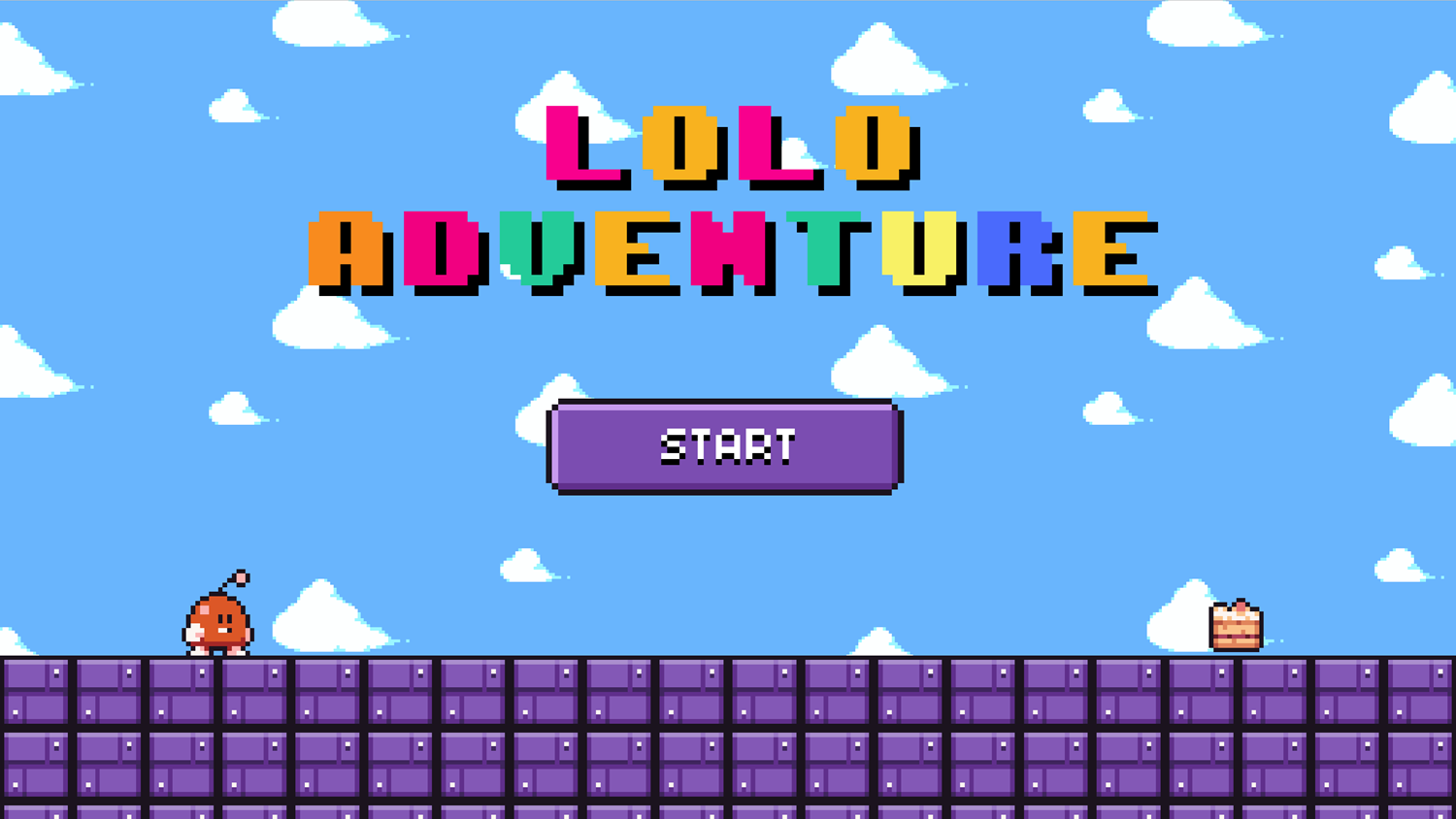 Lolo Adventure Game Welcome Screen Screenshot.