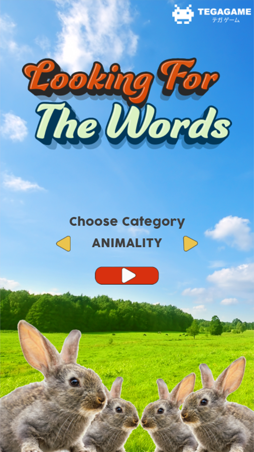 Looking For The Words Game Animals Screen Screenshot.