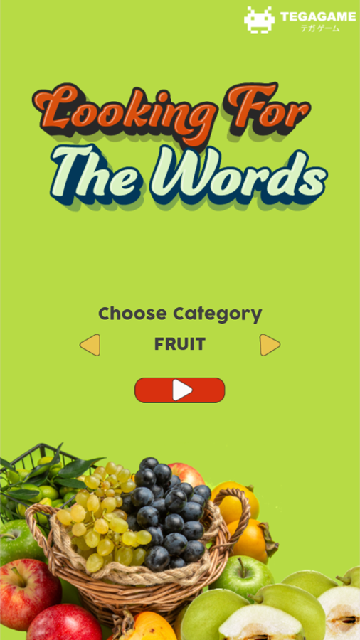 Looking For The Words Game Fruits Screen Screenshot.