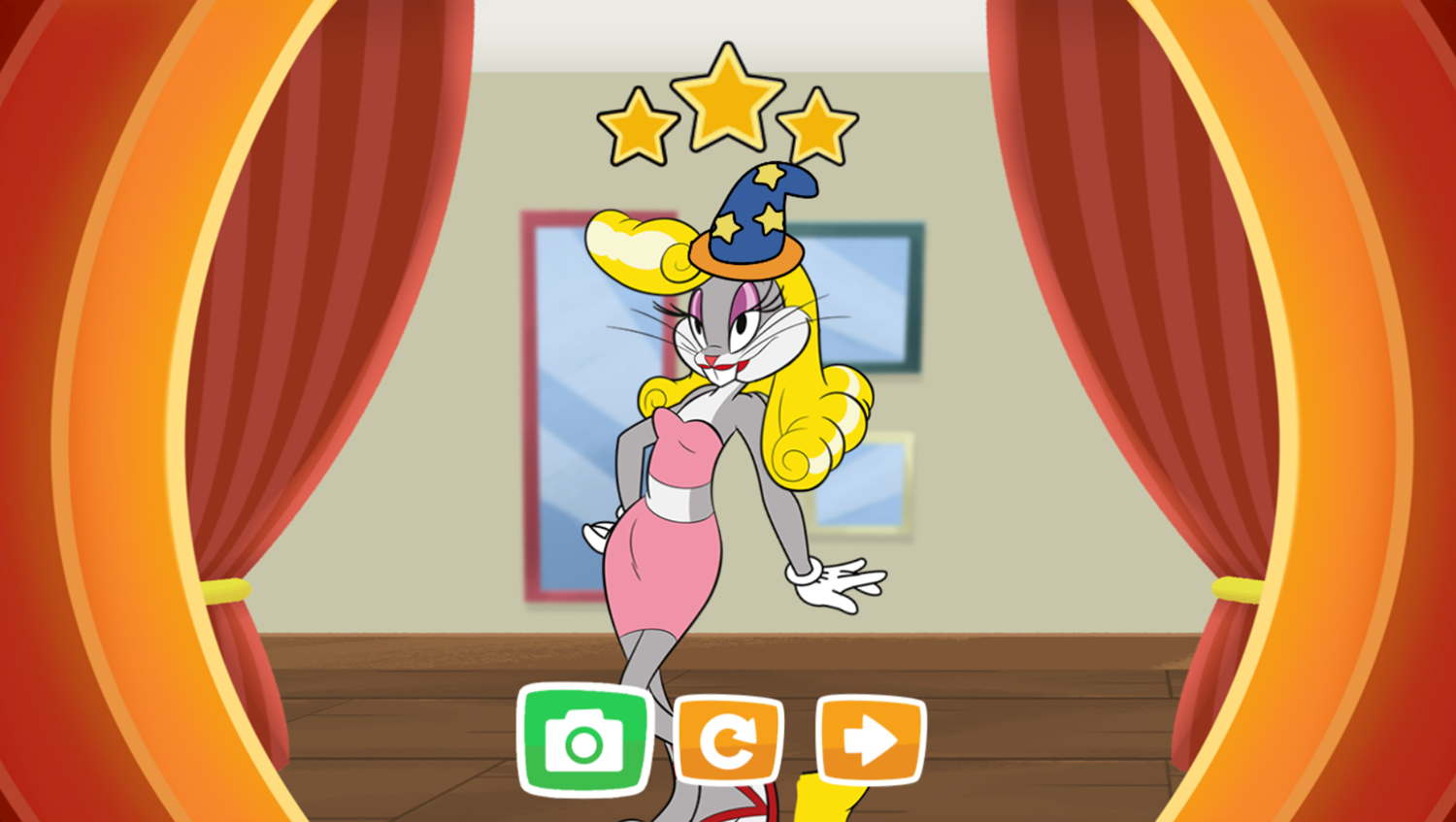 Looney Tunes Cartoons Hat Shop Game Result Screenshot.