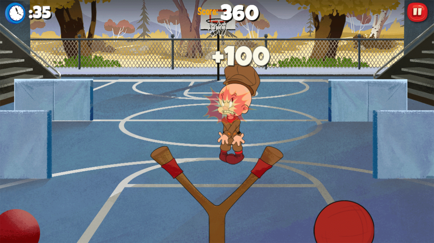 Looney Tunes Recess Elmer Dodgeball Game Screenshot.