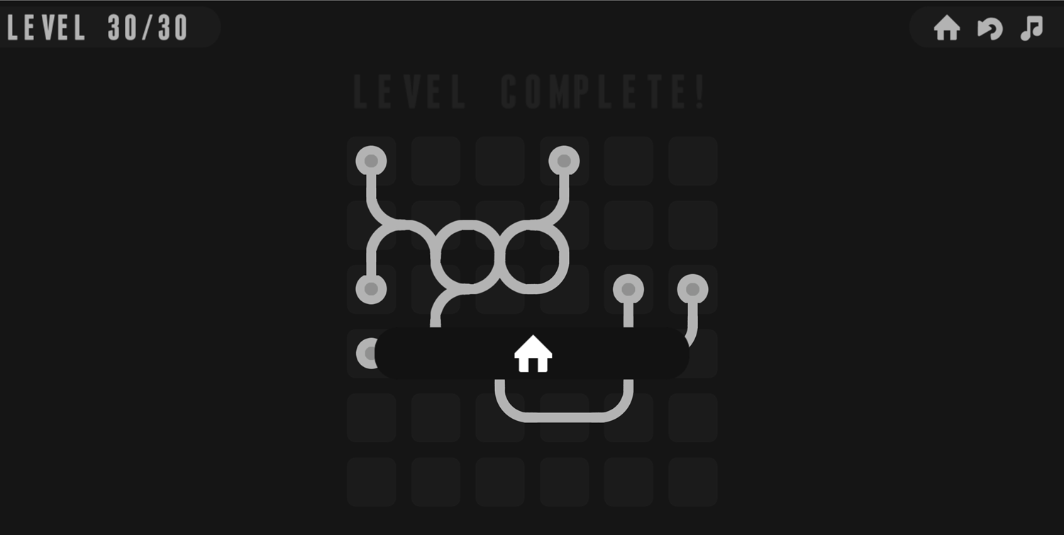 Loop Path Game Final Level Beat Screen Screenshot.