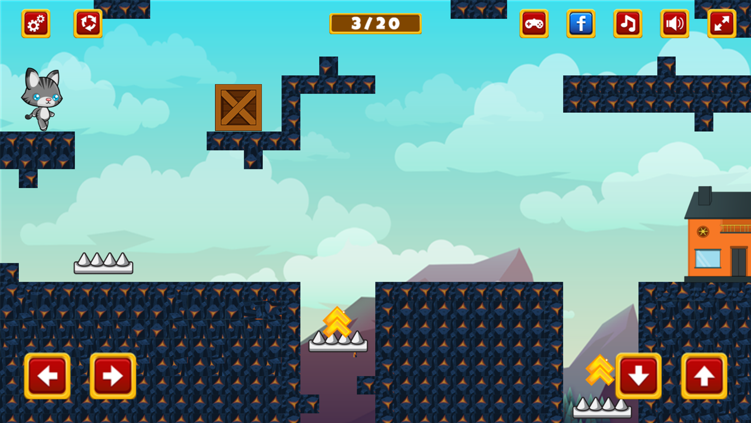 Lost Kitty Go Home Game Level Progress Screenshot.
