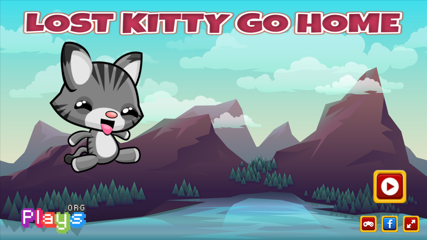 Lost Kitty Go Home Game Welcome Screen Screenshot.