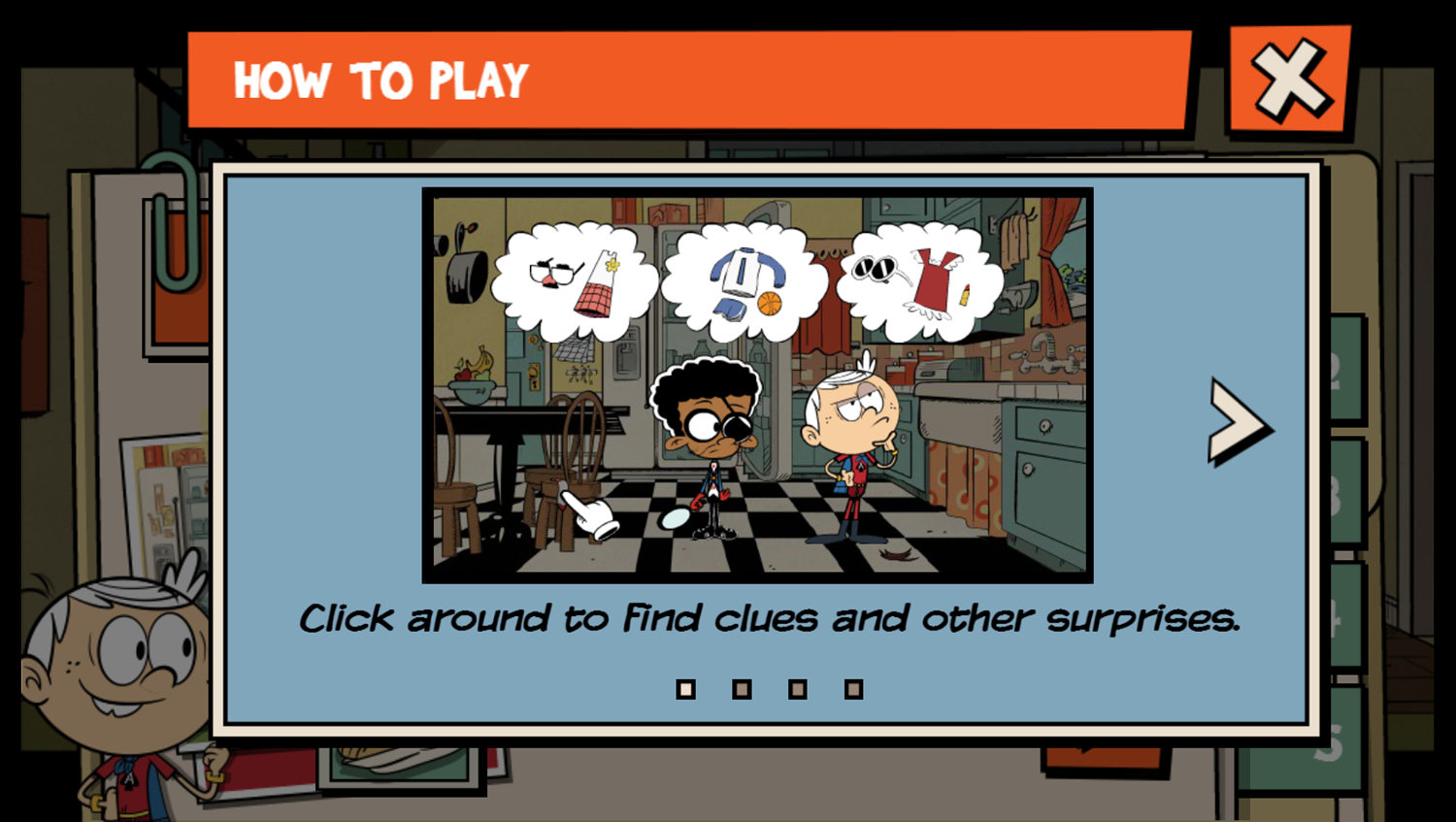 Loud House Ace Savvy Game How To Play Screenshot.