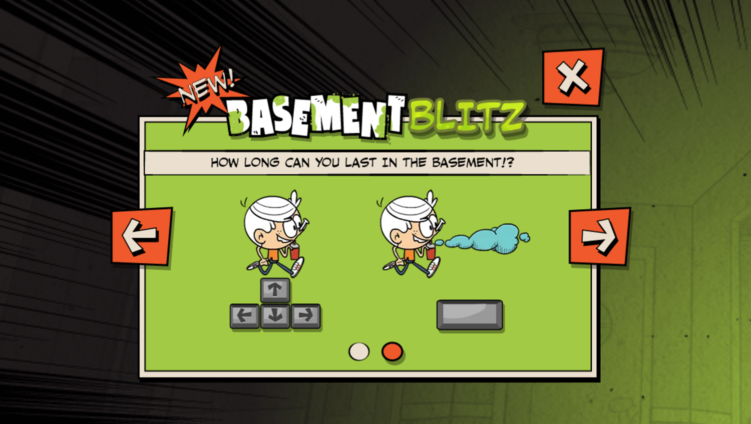 Loud House Germ Squirmish Game Basement Blitz How To Play Screenshot.