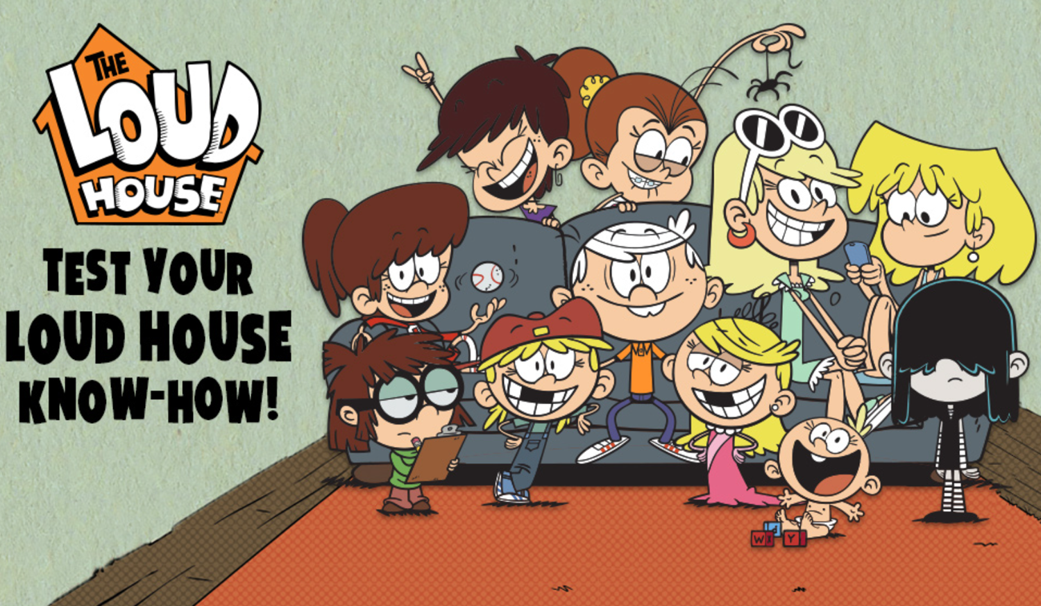 Loud House Test Your Loud House Know How Game Welcome Screen Screenshot.