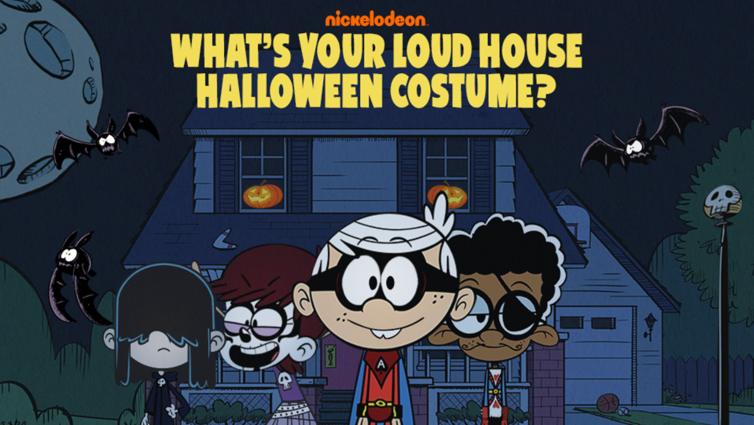 Loud House What's Your Loud House Halloween Costume Game Welcome Screen Screenshot.